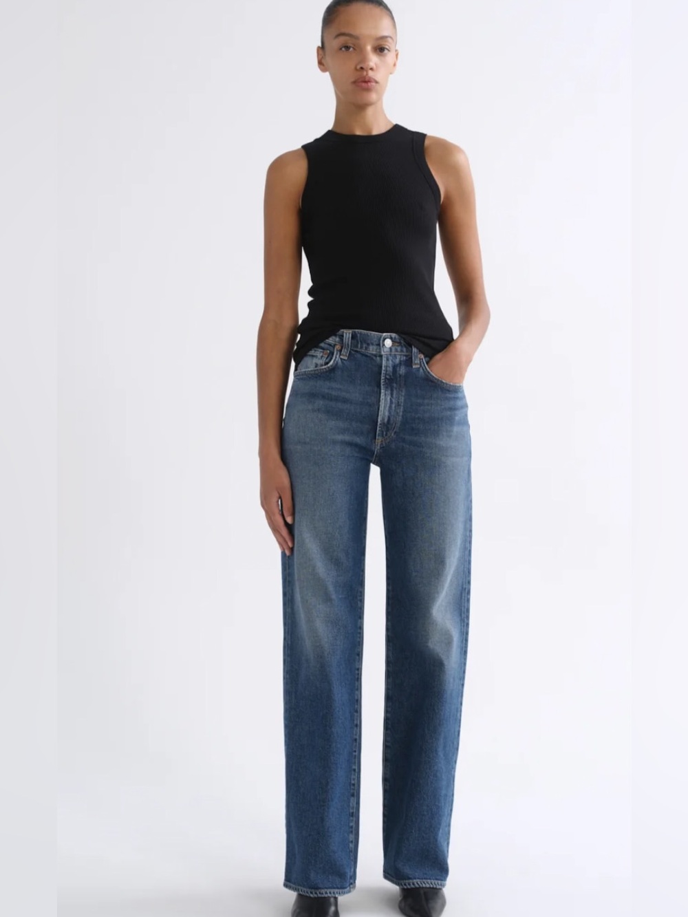 AGOLDE Harper Mid Rise Relaxed Straight, size 28